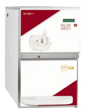 Load image into Gallery viewer, White and red appliance with a digital display on a white background