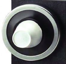 Load image into Gallery viewer, Close-up of a silver San Jamar EZ-Fit Cup Dispenser gasket designed to dispense various sizes of cups.