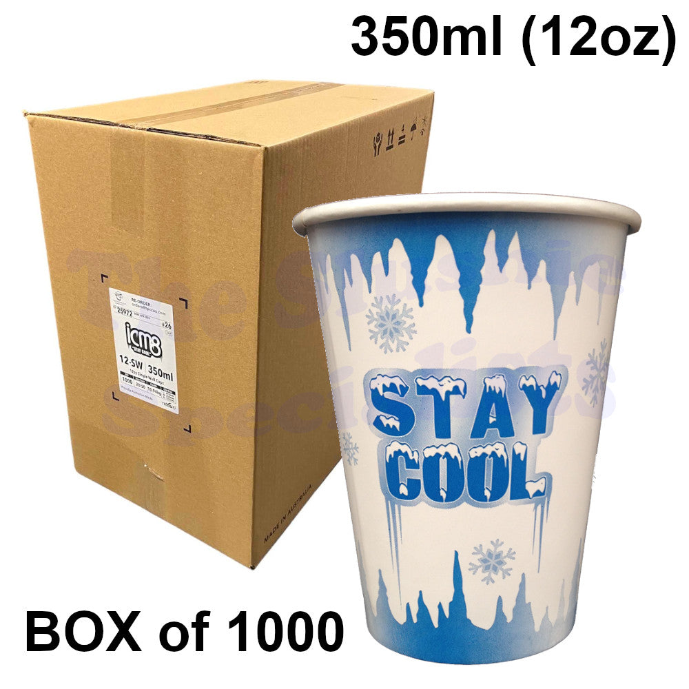 Stay Cool 12oz/350ml Paper Cup Box