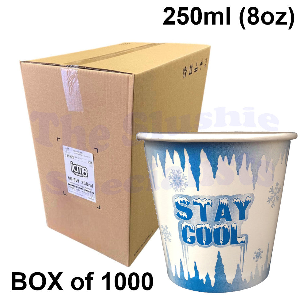 Stay Cool 8oz/250ml Paper Cup Box
