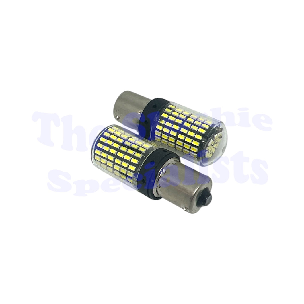 LED Globe BA15s 12-24V 144SMD - 2 Pack