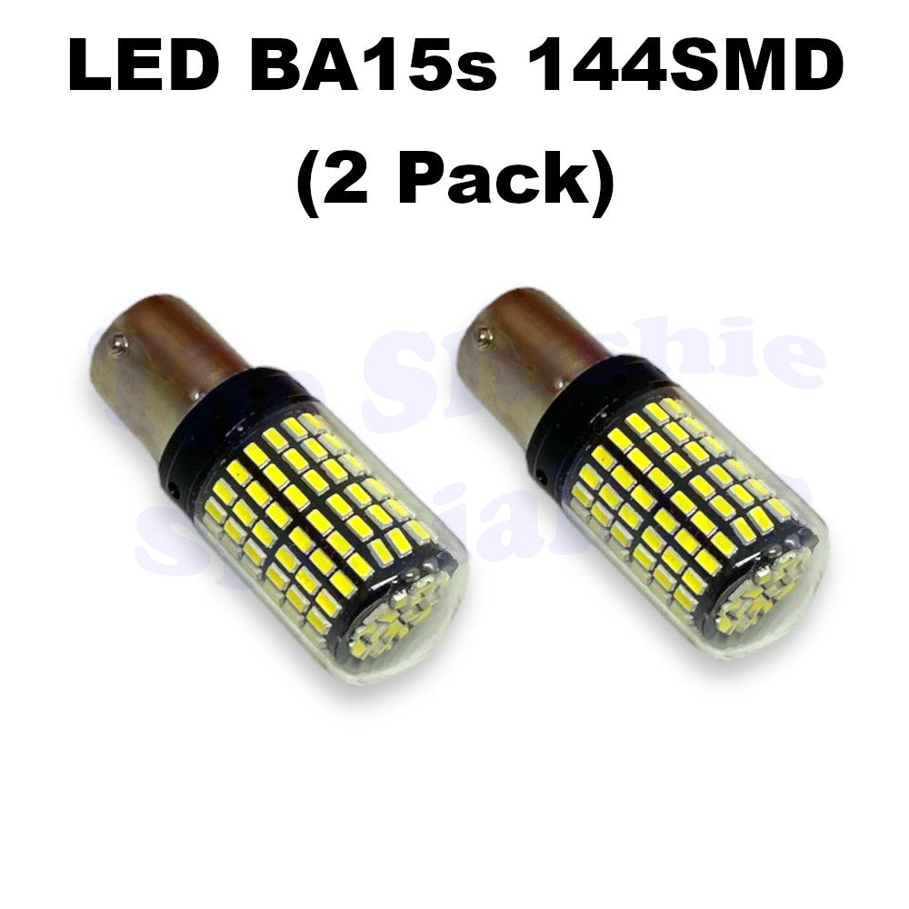 LED Globe BA15s 12-24V 144SMD - 2 Pack