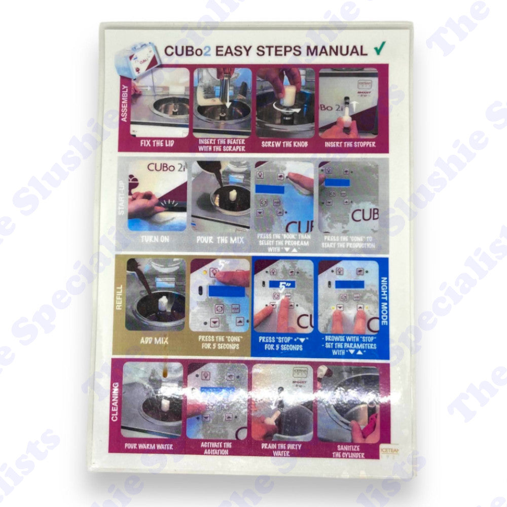 Laminated Instructions Sheet - Iceteam Cubo2